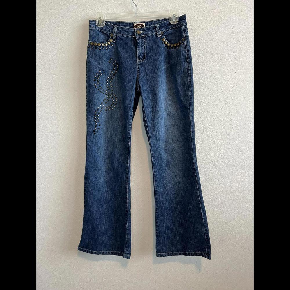 Y2K Studded Jeans Boot Cut Style‎